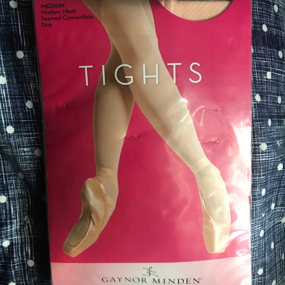 New Gaynor Minden Seamed Convertible Pink Tights